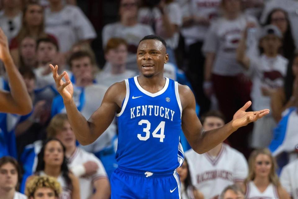 Kentucky basketball star Oscar Tshiebwe and the Wildcats will be looking to advance out of the East Regional in the 2023 NCAA Tournament. Ryan C. Hermens/rhermens@herald-leader.com