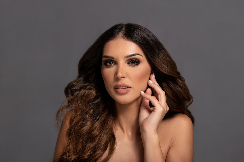 A headshot of Miss Portugal 2023 Marina Machete.
