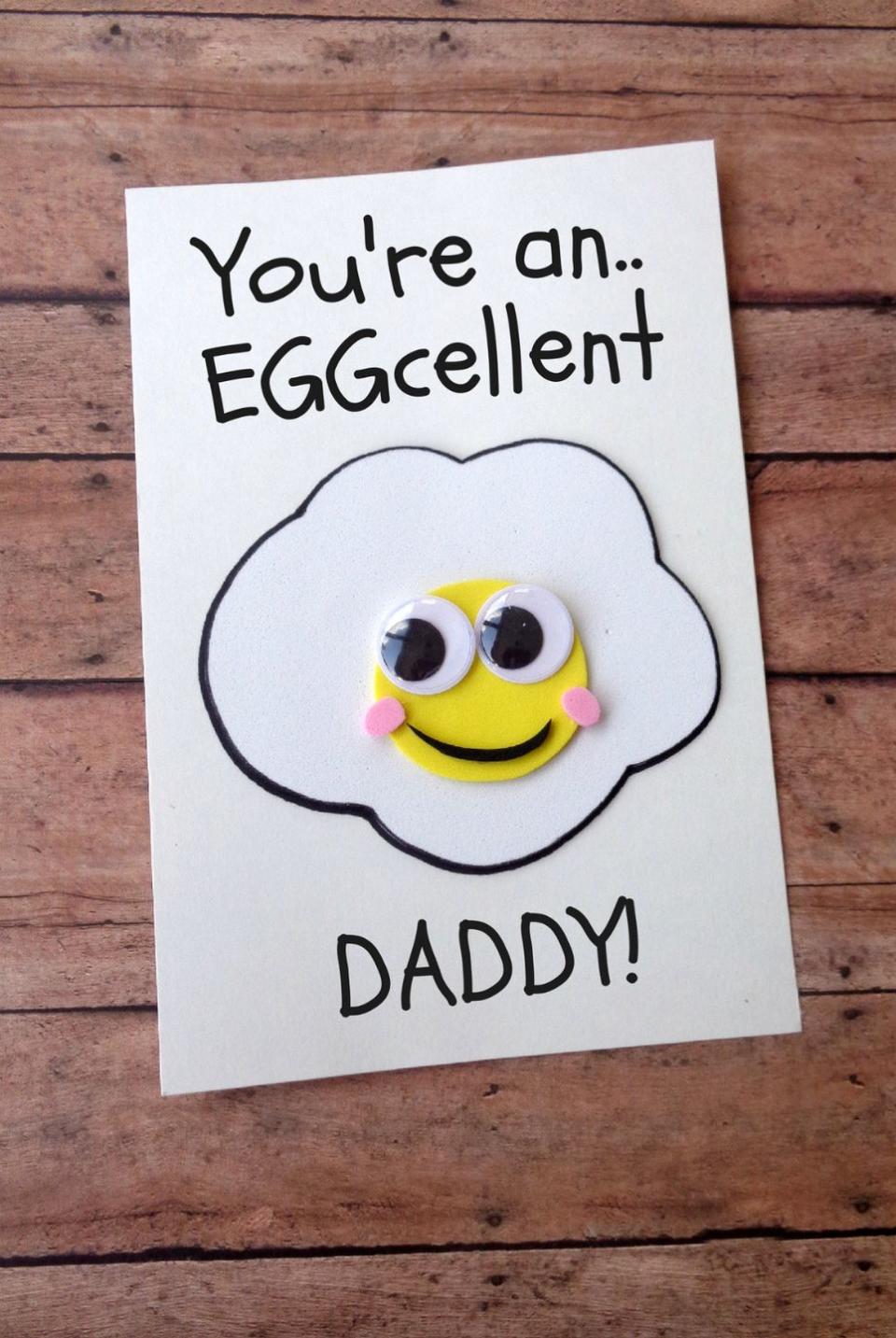 punny egg diy fathers day cards