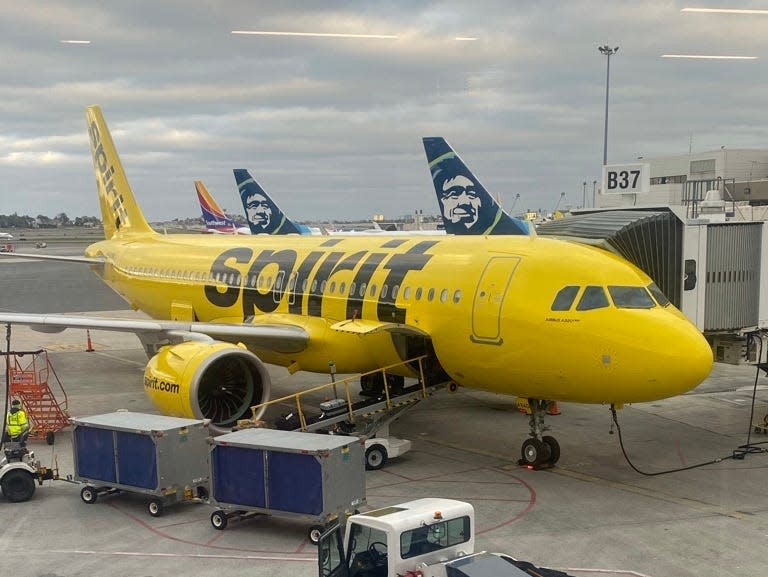 Spirit Airlines A320 at Boston airport