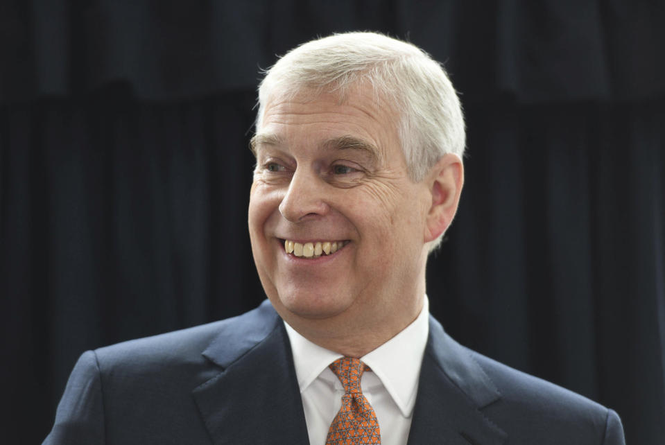 November 21st 2019 - Prince Andrew The Duke of York steps down from all official royal public duties amid the escalation of his associations in the Jeffrey Epstein scandal. - File Photo by: zz/KGC-375/STAR MAX/IPx 2019 3/21/19 Prince Andrew The Duke of York visits the Royal National Orthopaedic Hospital in London to open the new Stanmore Building. (London, England, UK)