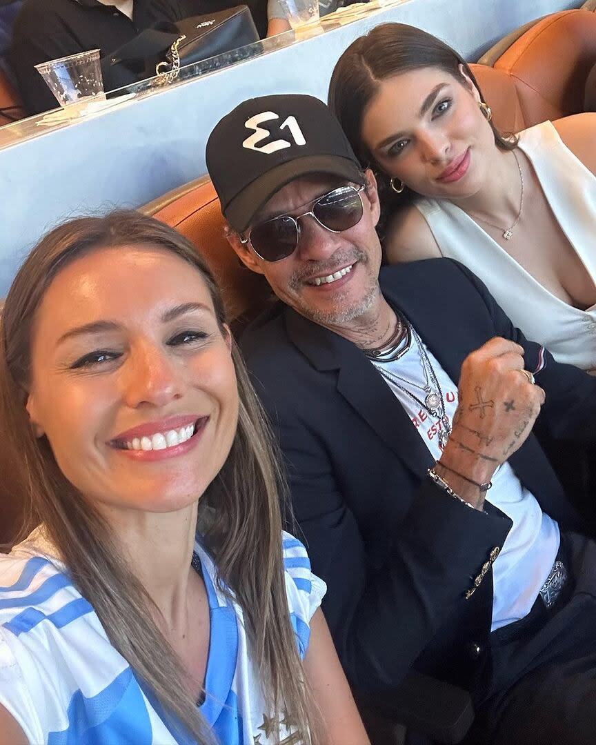 Pampita asistió a la final de la Copa América junto a Marc Anthony