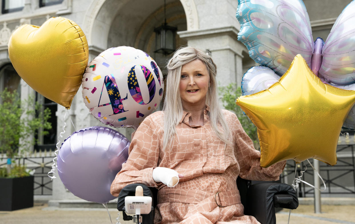 Emma Fogarty, Ireland’s longest living person with the most severe form of EB, celebrating her 40th birthday 