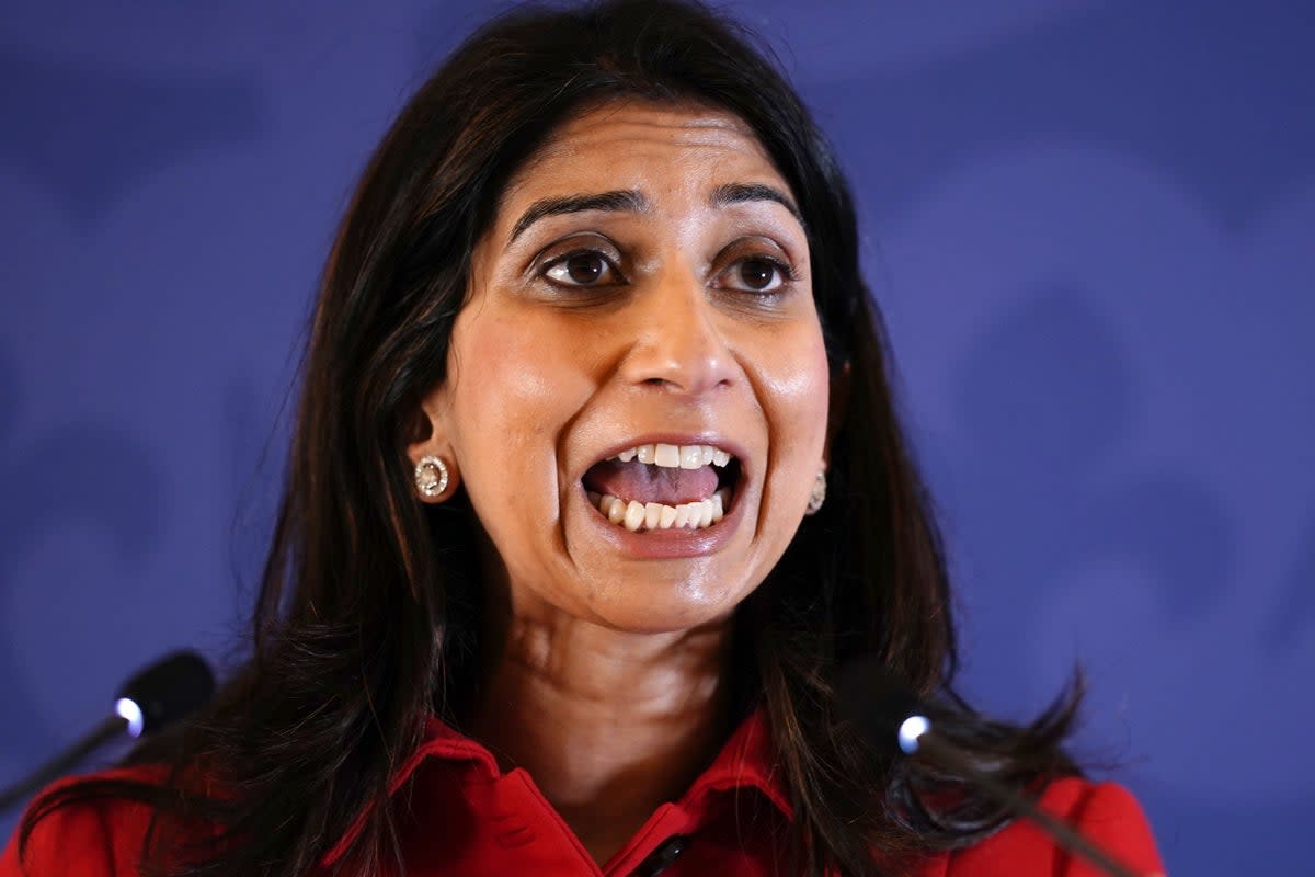 Home Secretary Suella Braverman has insisted the Bibby Stockholm barge is safe (Jordan Pettitt/PA) (PA Wire)