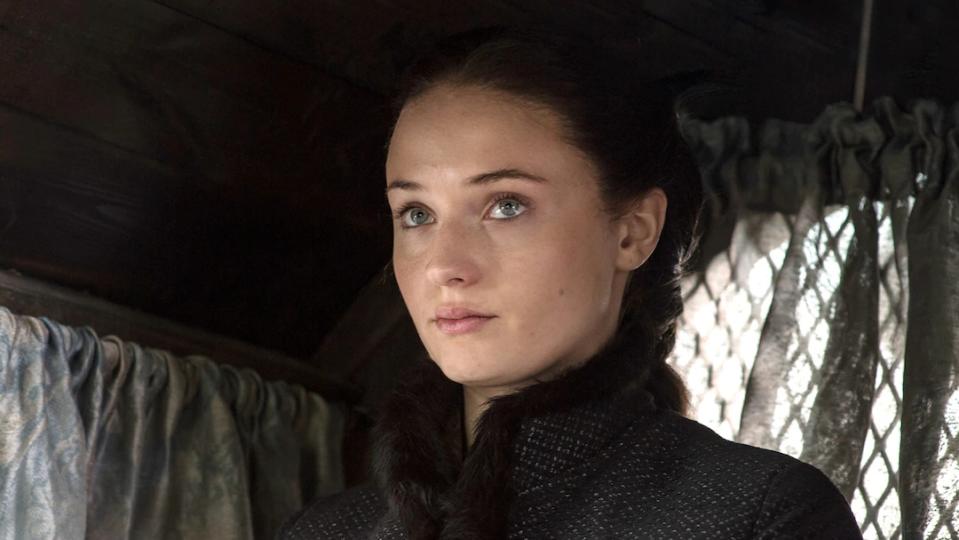 Sophie Turner as Sansa Stark in Game of Thrones.