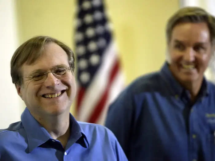 Microsoft-Mitbegründer Paul Allen (L). - Copyright: David McNew/Getty Images