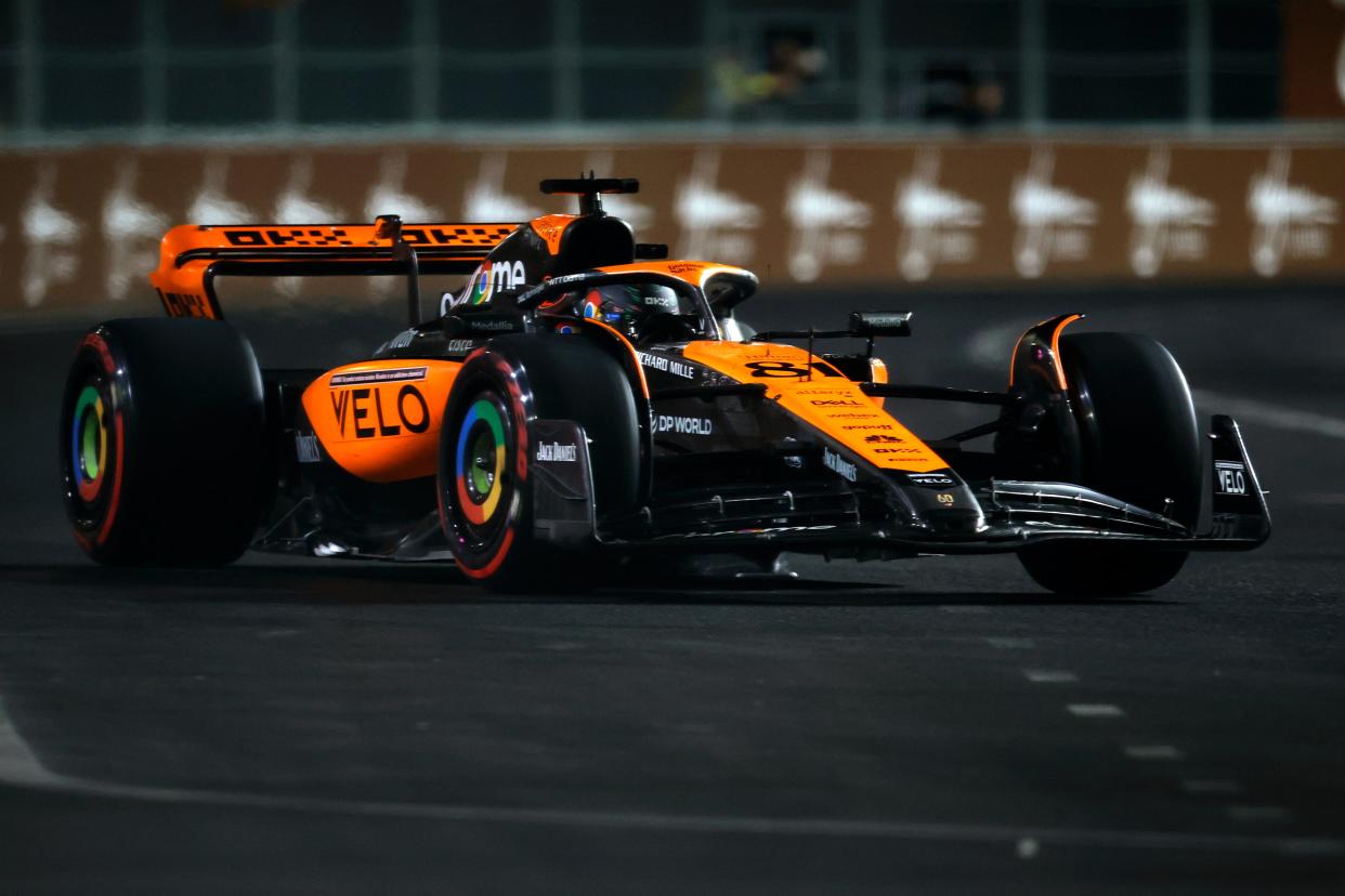 Oscar Piastri on the track in Las Vegas (Getty Images)