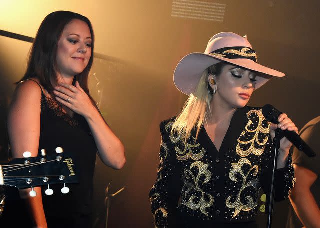 Hillary Lindsey and Lady Gaga in Nashville in October 2016