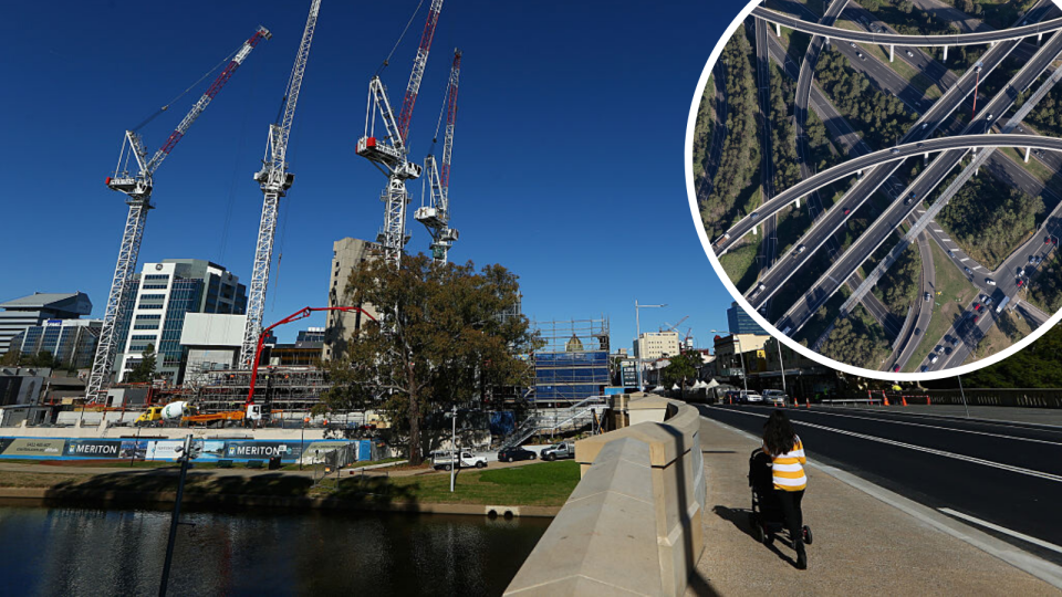 Construction in the works for new apartments in Parramatta. (Source: Getty)