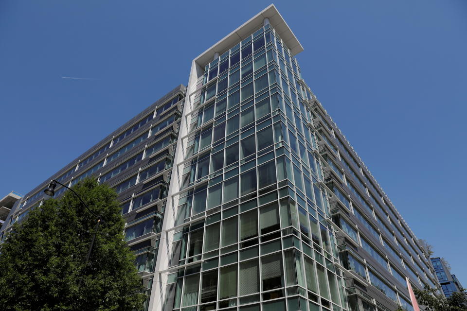 The headquarters of the National Labor Relations Board (NLRB) is seen in Washington, D.C., U.S., May 15, 2021. REUTERS/Andrew Kelly