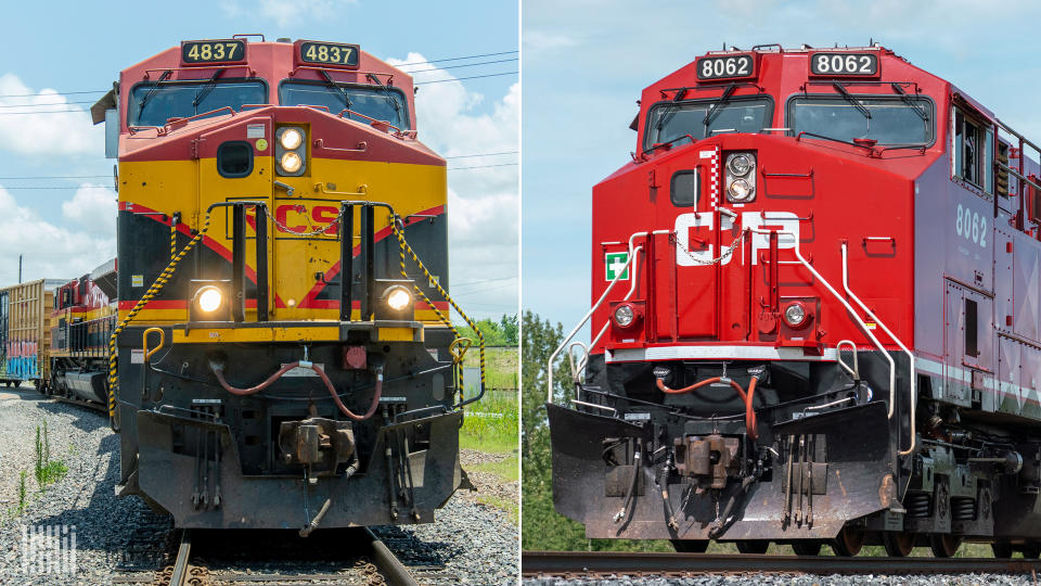 Kansas City Southern and Canadian Pacific finalized their merger in April and became Canadian Pacific Kansas City. (Photo: CP & Jim Allen/FreightWaves)