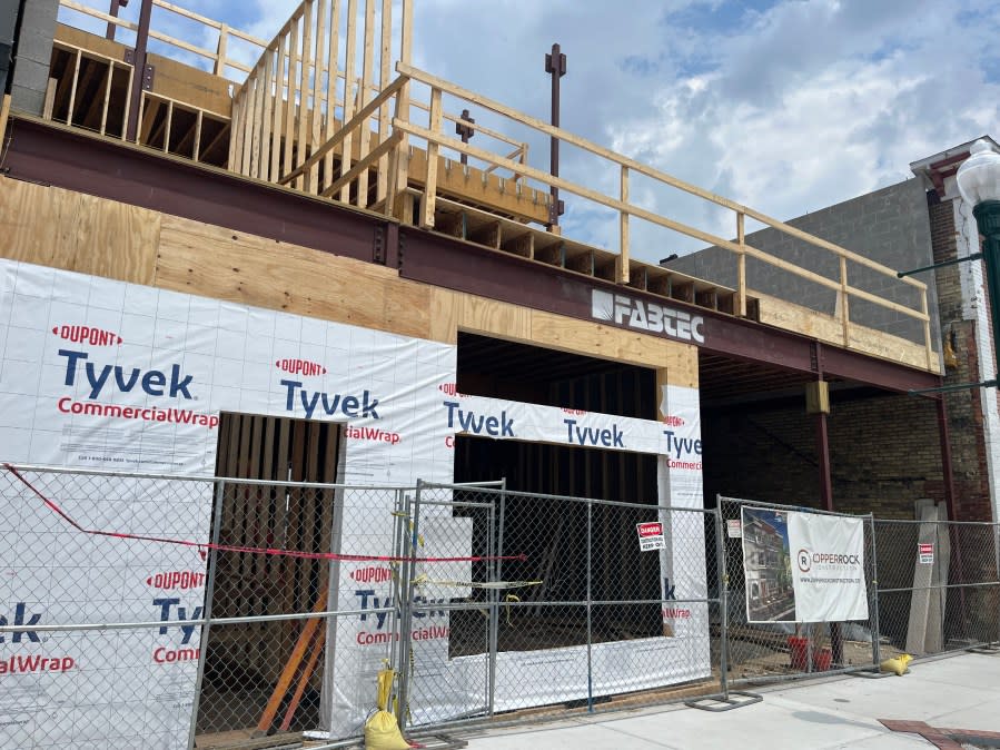 A redevelopment project next to Public restaurant in downtown Zeeland. (June 21, 2024)