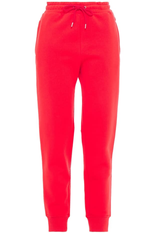 <p>Paco Rabanne Cotton-Fleece Track Pants, $189 (from $344), <a href="https://rstyle.me/+CrflH6Rvfc5p5kfGs5ROdg" rel="nofollow noopener" target="_blank" data-ylk="slk:available here;elm:context_link;itc:0;sec:content-canvas" class="link ">available here</a>. </p>