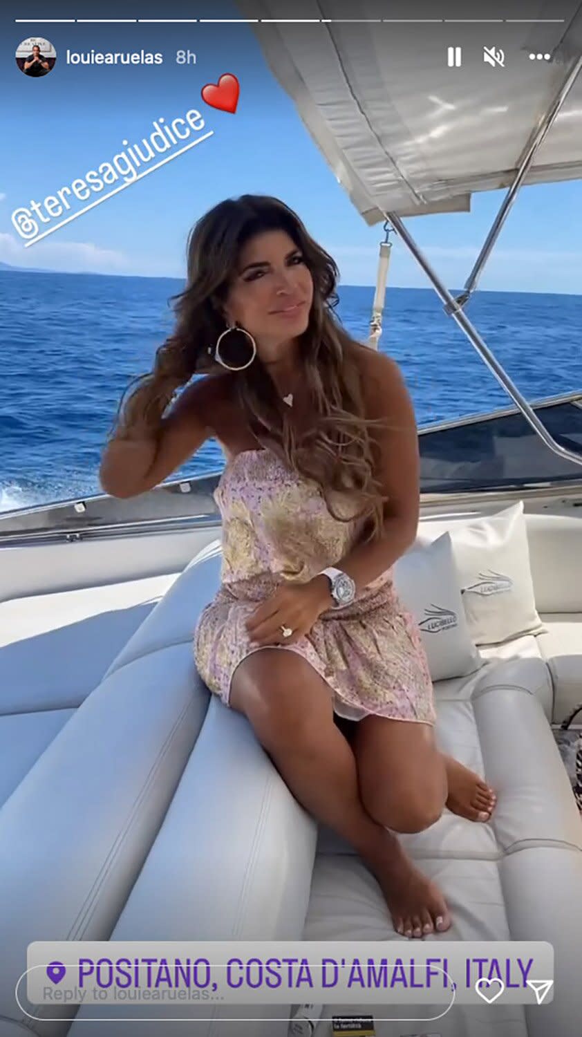 Teresa Giudice and Luis Ruelas Enjoy Romantic Boat Trip During Italian Honeymoon