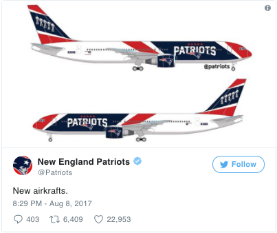 The defending Super Bowl champions have just purchased two 767 Boeing aircrafts for roughly $10 million