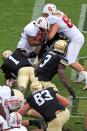 Running back Remound Wright #22 of the Stanford Cardinals rushes one yard for a touchdown against the Colorado Buffaloes to take a 21-0 lead in the second quarter at Folsom Field on November 3, 2012 in Boulder, Colorado. (Photo by Doug Pensinger/Getty Images)