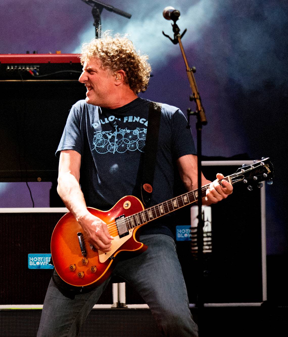 Hootie and the Blowfish lead guitar player Mark Bryan shreds in concert Friday night, Feb. 17, 2023 in Raleigh.