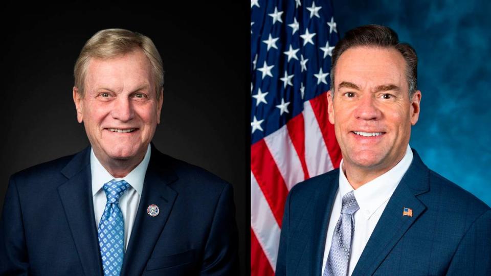 Idaho U.S. Reps. Mike Simpson, R-District 2, left, and Russ Fulcher, R-District 1.