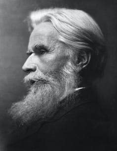 A profile portrait of Havelock Ellis, an elderly white man with a long white beard.