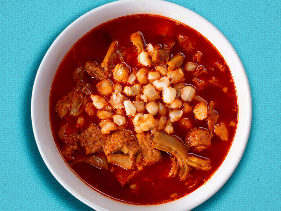 Menudo, a traditional Mexican soup.