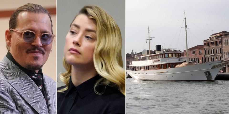 Johnny Depp; Amber Heard; Depp's former yacht