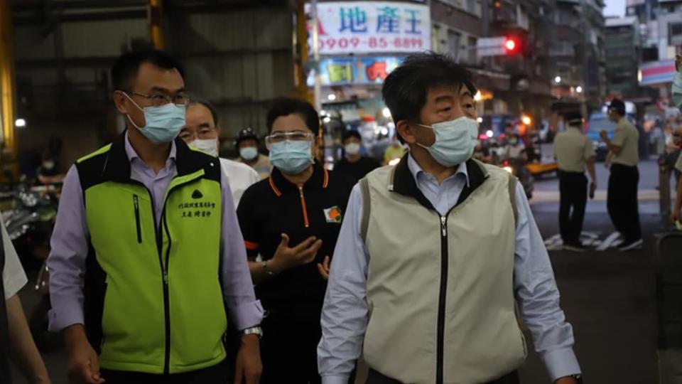 陳時中到場給予防疫建議。（圖／翻攝自陳吉仲臉書）