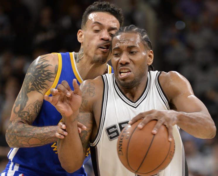 We knew the Spurs and Warriors were close, but not this close. (AP)