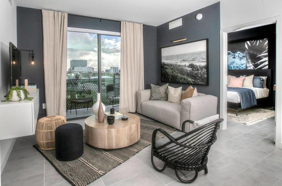Model apartment at the Waterline Miami River apartment complex on the Miami River on Thursday, Sept. 23, 2021.