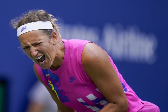 Victoria Azarenka shows her frustration as the US Open final slips away