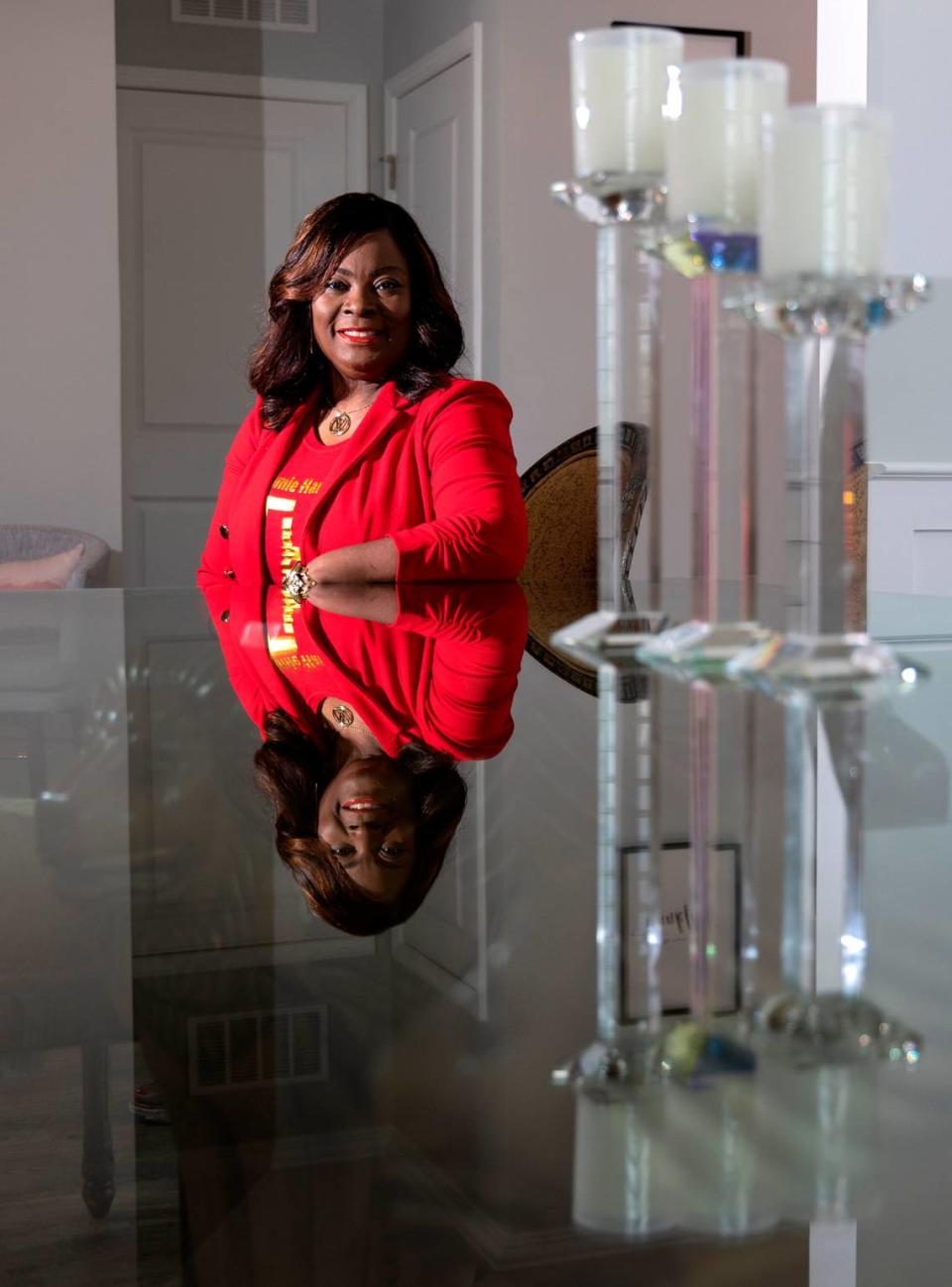 Tammie Harris is photographed at her home in Durham, N.C. on Tuesday, May 9, 2023. Harris, a real estate broker, recently moved into her seventh home. Kaitlin McKeown/kmckeown@newsobserver.com