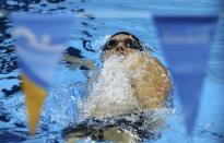 2016 Rio Olympics - Swimming - Final - Men's 200m Backstroke Final - Olympic Aquatics Stadium - Rio de Janeiro, Brazil - 11/08/2016. Ryan Murphy (USA) of USA competes REUTERS/Jeremy Lee