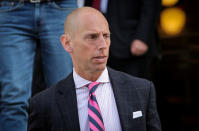 FILE PHOTO: Marc Mukasey, a lawyer for U.S. President Donald Trump, exits the Manhattan Federal Courthouse, following a ruling by a judge to allow Deutsche Bank AG and Capital One Financial Corp to provide financial records to investigators, in New York City, May 22, 2019. REUTERS/Brendan McDermid/File Photo