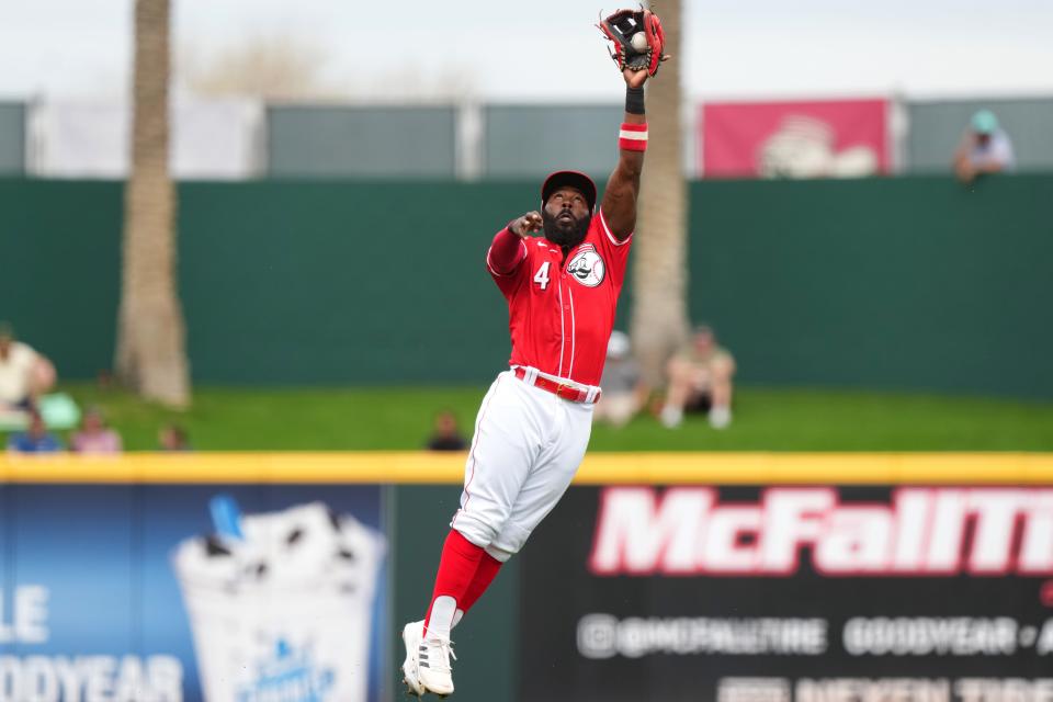 Josh Harrison, Mike Ford, Tony Kemp and Nick Martini look like they’re competing for the final spot on the Reds’ roster this year.