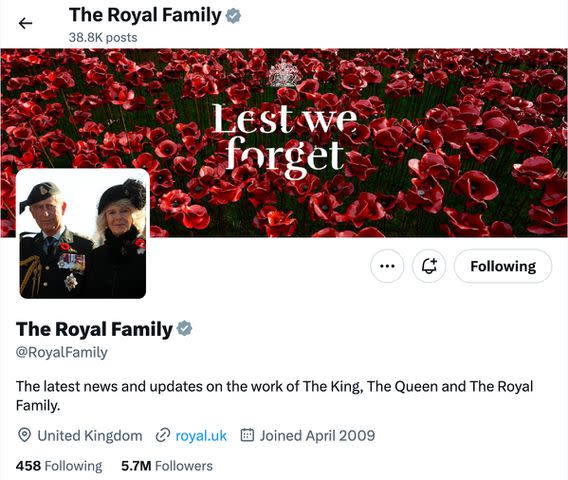 <p>Royal Family/X</p> Royal Family X page.