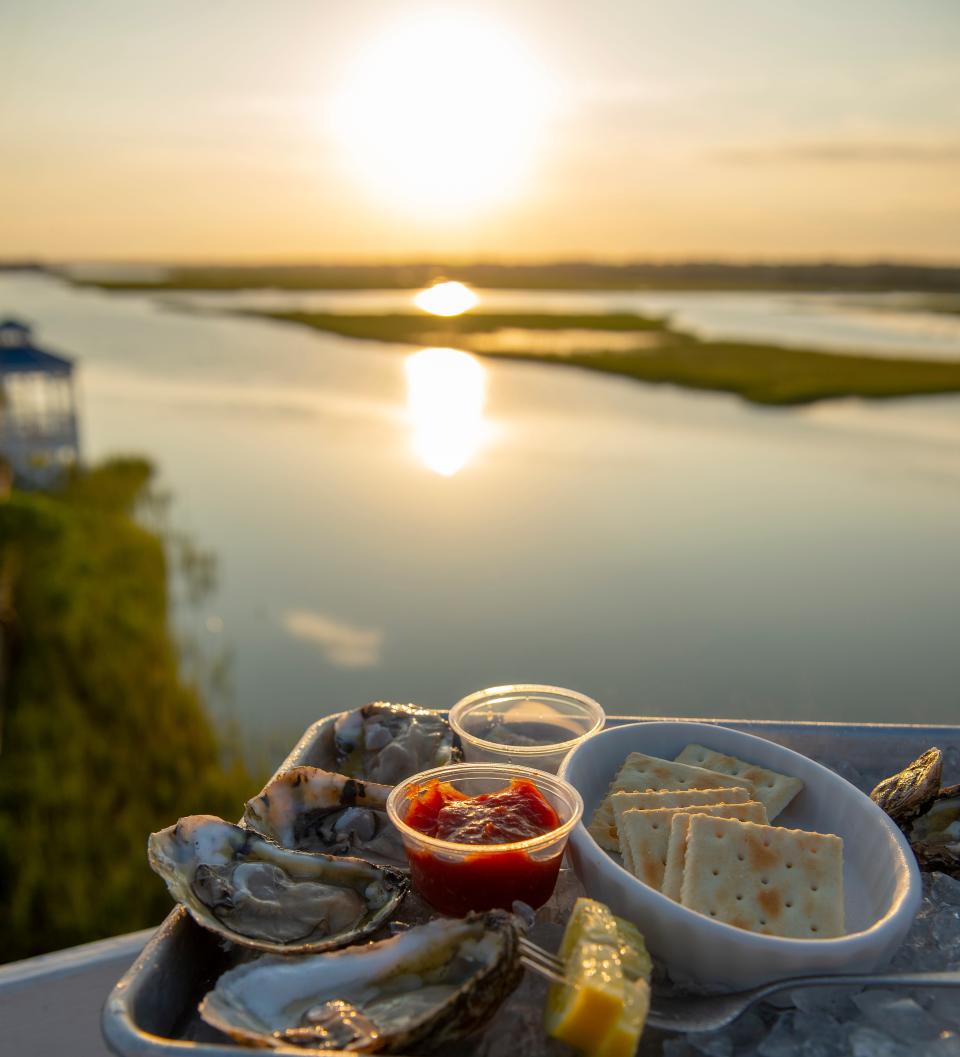 Oysters in Sunset Beach, North Carolina. 