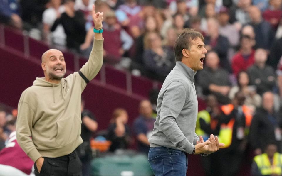 Julen Lopetegui was unable to mastermind an end to West Ham's woeful record against Pep Guardiola's side