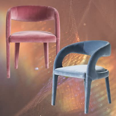 A velvet dining chair (30% off list price)