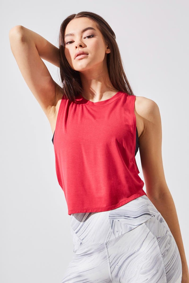 Avid Natural Modal Cropped Tank. Image via MPG Sport. 