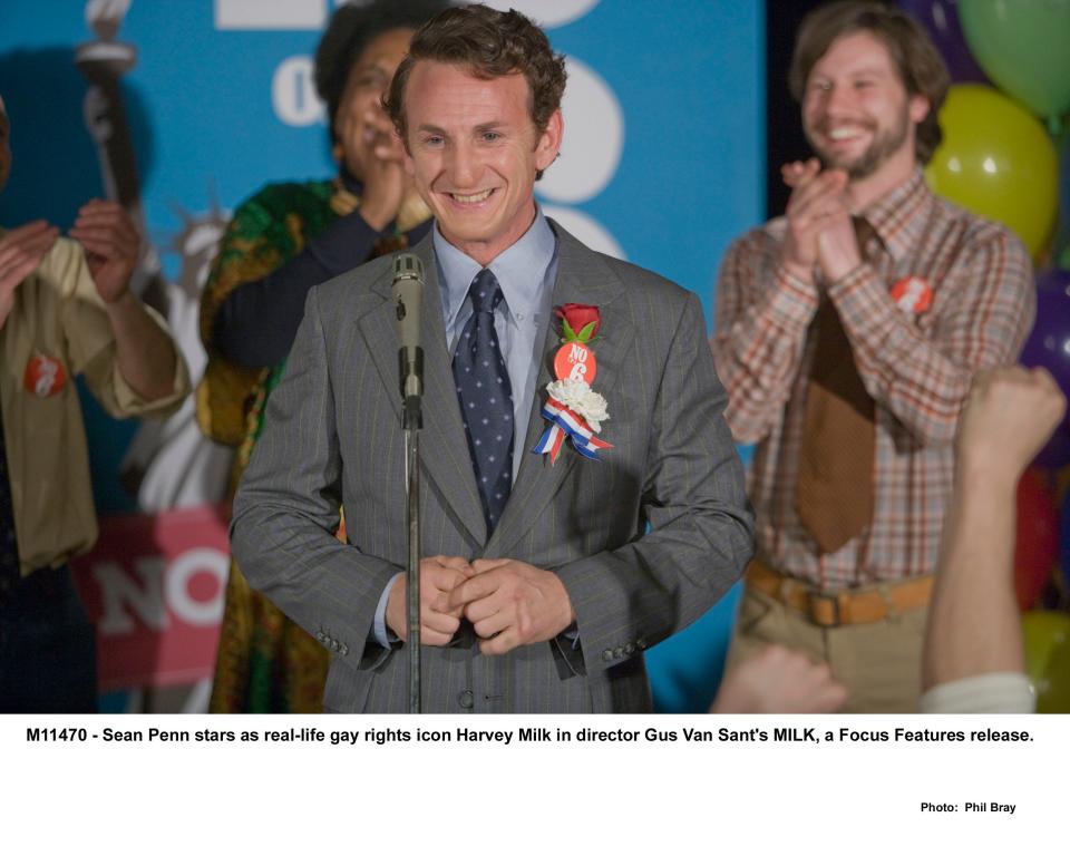 Sean Penn stars as California politician Harvey Milk.