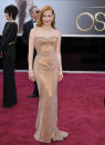 Best: Best Actress nominee Jessica Chastain wowed in a shimmering nude Armani Prive. The strapless gown hugged Chastain in all the right places and was almost enough for us to forgive her for her ill-fitting Golden Globes dress. Almost.