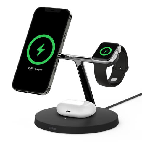 Belkin Reengineers BOOSTCHARGE PRO 3-in-1 Wireless Charging Stand for Apple  Watch Series 7 and iPhone 13