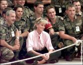 <p>In August, Diana travelled to Sarajevo, the capital of Bosnia, where she continued to draw attention to the fight against landmines during a three-day visit. At the time, the <em><a rel="nofollow noopener" href="http://www.bbc.co.uk/news/special/politics97/news/08/0808/diana.shtml" target="_blank" data-ylk="slk:BBC;elm:context_link;itc:0;sec:content-canvas" class="link ">BBC</a></em> described the trip as "entirely private." She visited the homes of landmine victims and met with local disability groups and rehabilitation specialists. Prior to her departure, the British tabloids were full of speculation about Diana's friendship with Al-Fayed.</p>