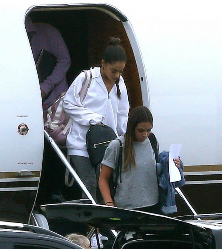 Ariana arrived back in the UK earlier this morning.