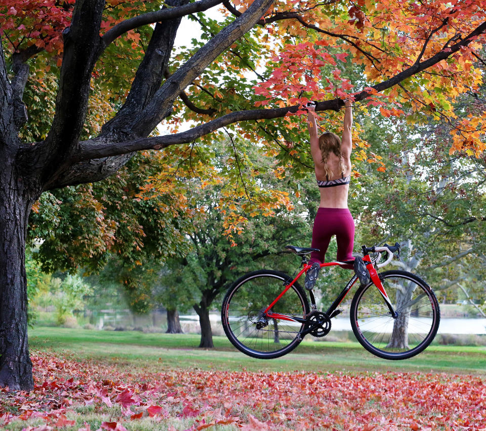 Yoga with bikes