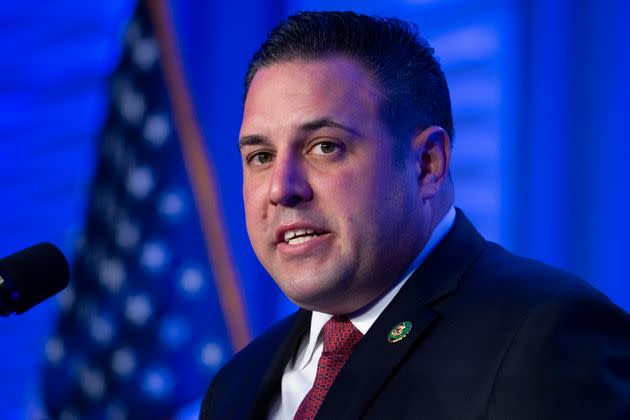 Rep. Anthony D'Esposito (R-N.Y.) describes Rep. George Santos (R-N.Y.) as a 