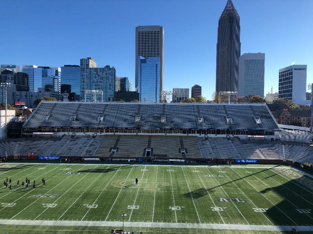 Bobby Dodd Stadium in Atlanta before Georgia Tech-Georgia on Nov. 27, 2021