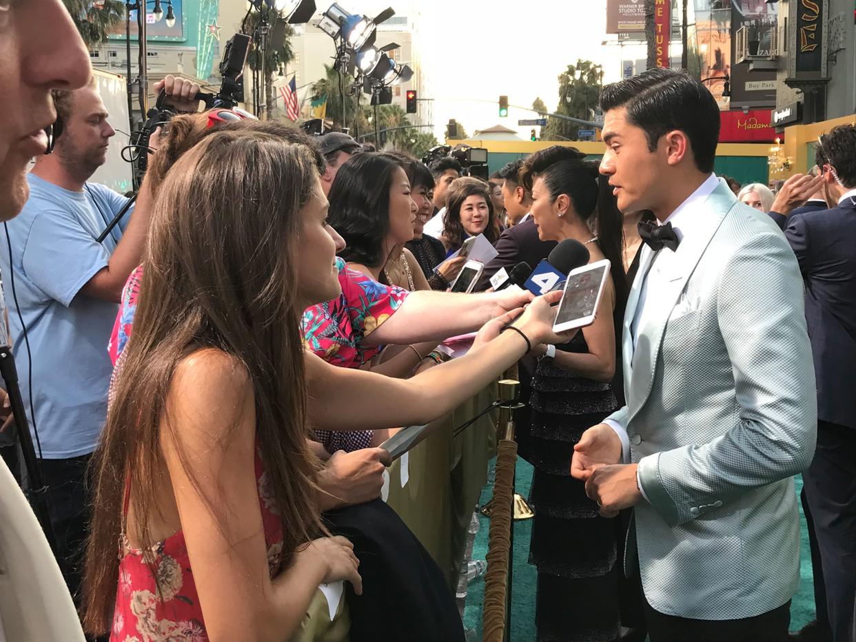 Henry Golding at the Hollywood premiere of<i>Crazy Rich Asians </i>on 7 August 2018.