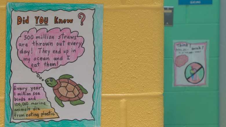 Grade 4 students lobby school to ban straws in an effort to save sea creatures