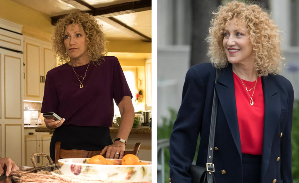Edie Falco’s perm is definitely its own character. (Photo: Justin Lubin/NBC)