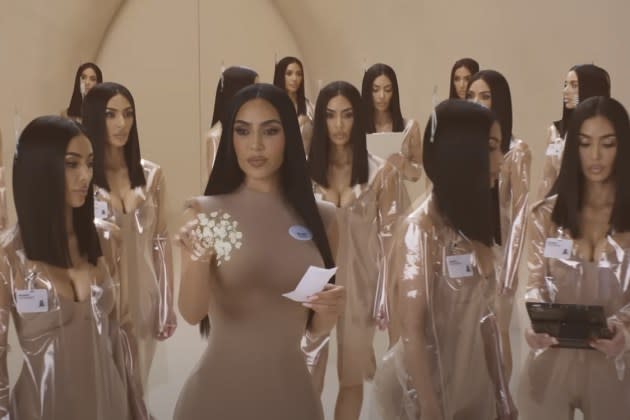 Kim Kardashian Models with Kendall and Kylie Jenner for SKIMS Valentine's  Day Campaign